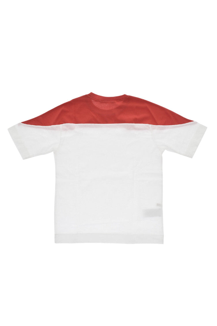Kids White Color Block T-Shirt 2