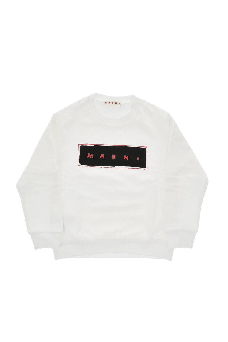 Kids White Logo Sweatshirt 1