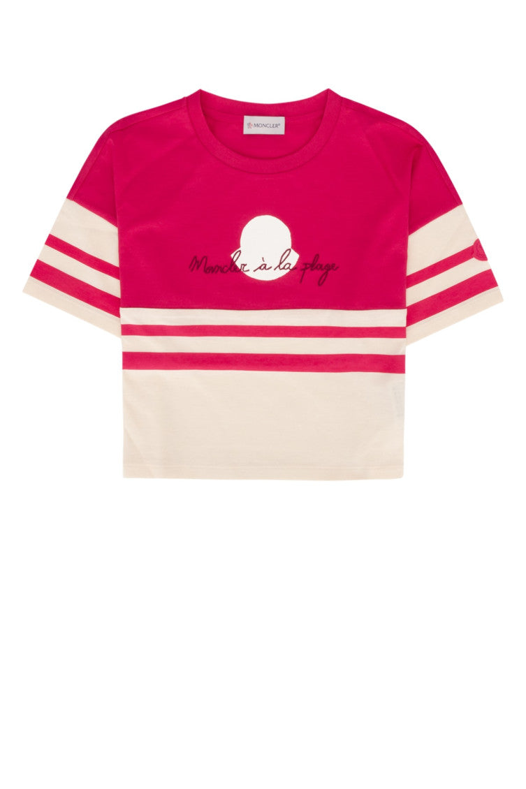 Kids Red White Strips T-shirts 1