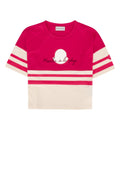 Kids Red White Strips T-shirts 1