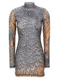 Grey Eleo Long Sleeve  Dress 1