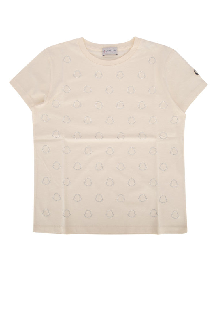 Kids Beige Crew Neck T-Shirts 1