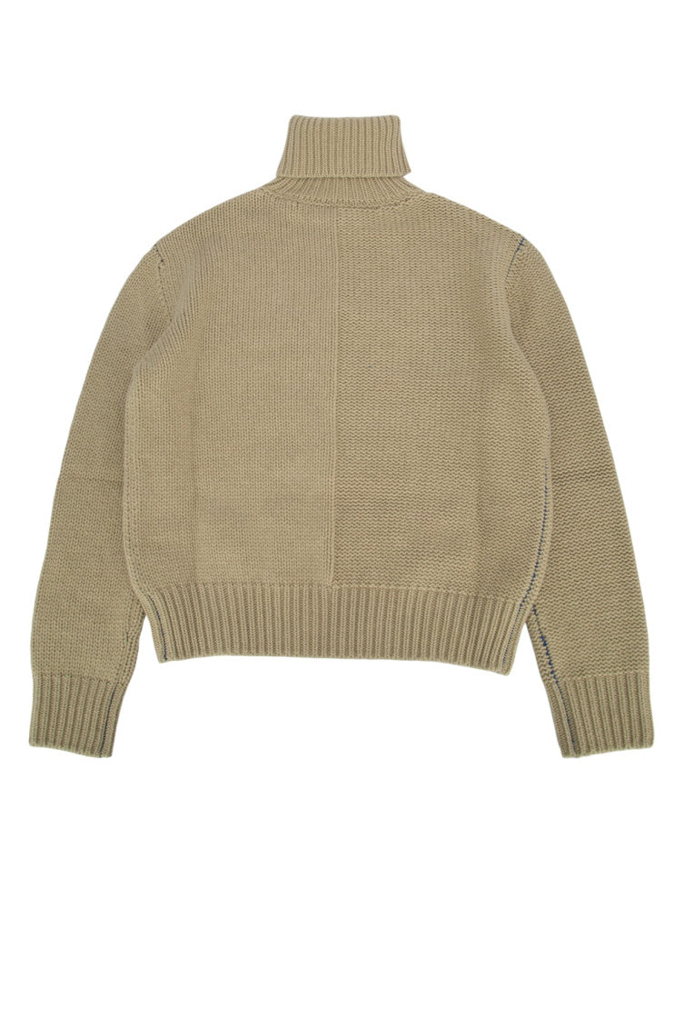 Beige High Neck Sweater 2