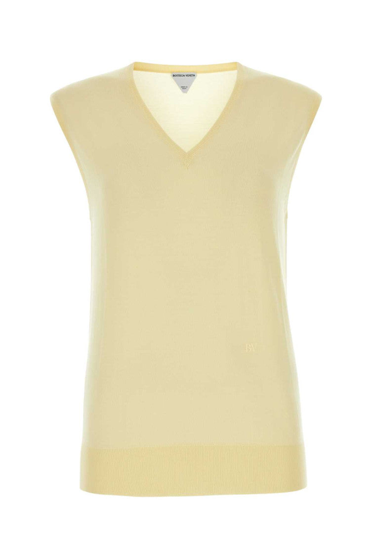 Light Yellow Cotton Blend Vest 1