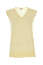 Light Yellow Cotton Blend Vest 1