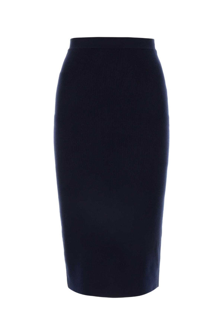 Dark blue cashmere blend skirt 1