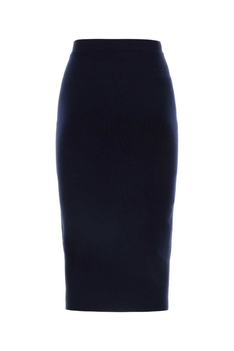 Dark blue cashmere blend skirt 2