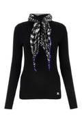 Black Scarf Sweater 1