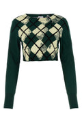 Dark Green Argyle Pattern Sweater 1