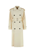 White Double Breasted Trench Coat 1