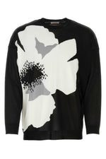 Black Flower Print Sweatshirt 1