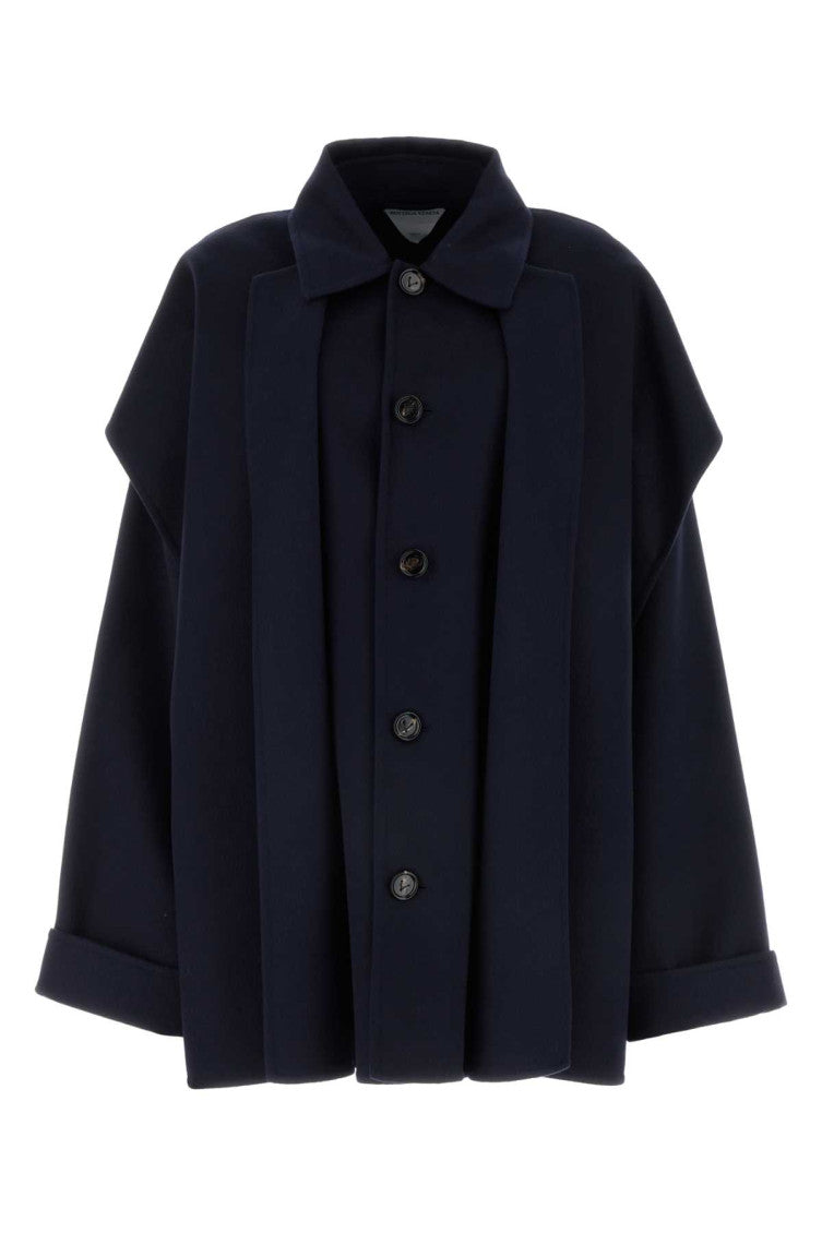 Midnight blue wool blend coat 1
