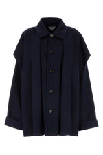 Midnight blue wool blend coat 1