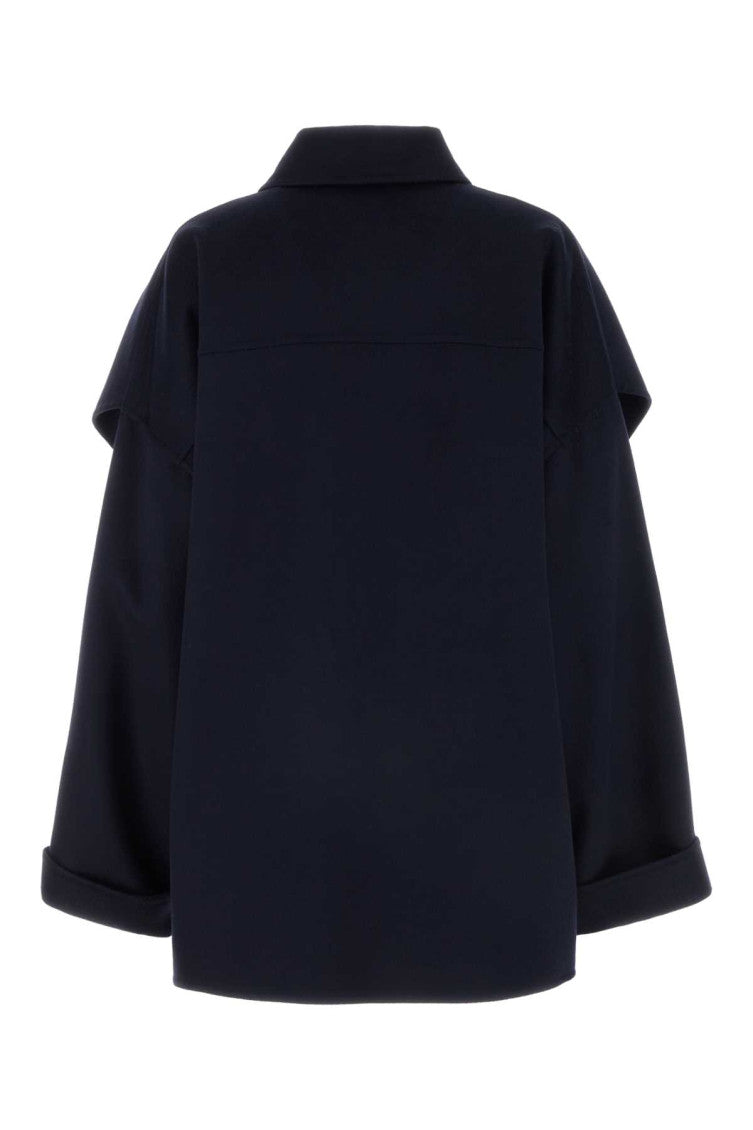 Midnight blue wool blend coat 2