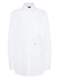 White Classic Collar Logo Shirt 1