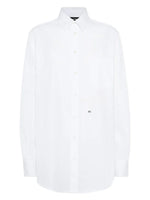 White Classic Collar Logo Shirt 1