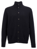 Blue High Neck Cardigan 1