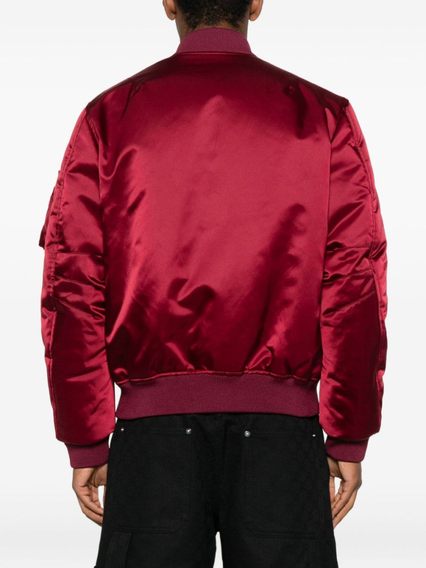 Red Nylon Bomber Jacket 2