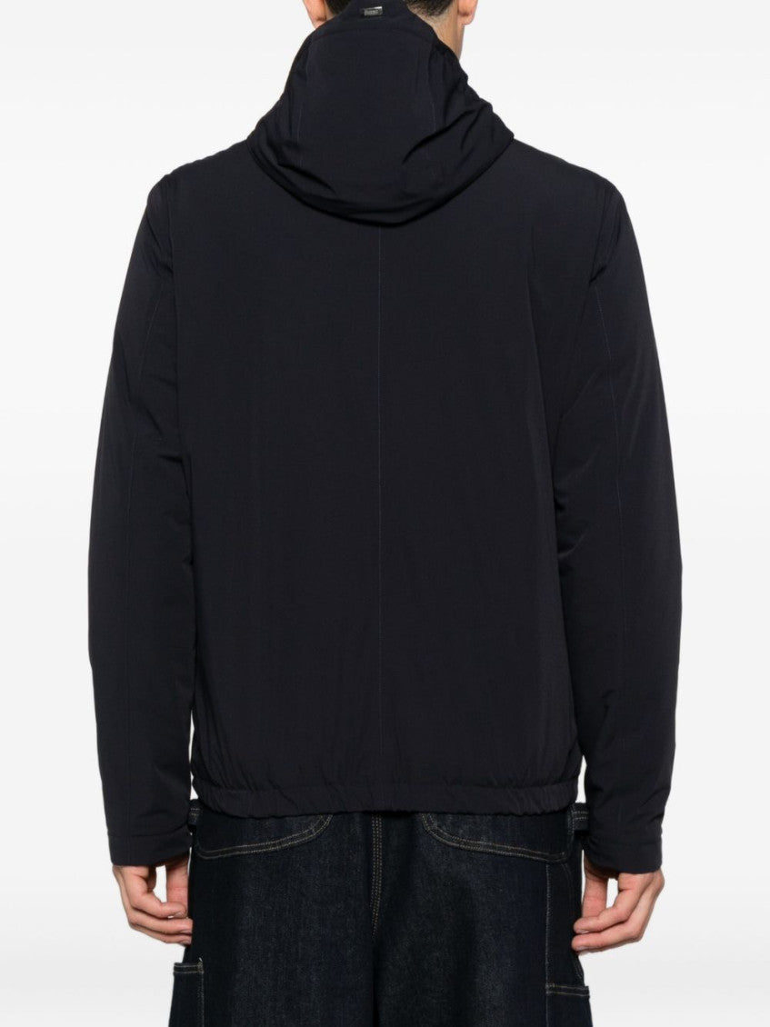 Navy Blue Solid Jacket 2