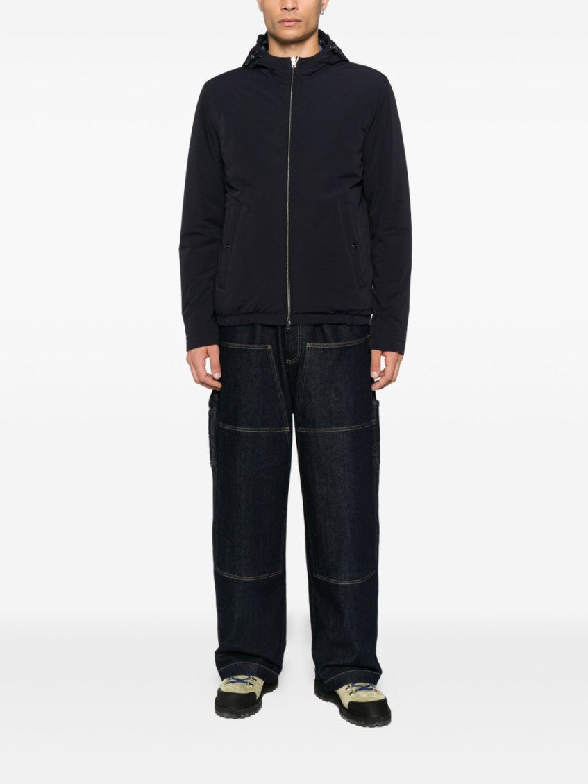 Navy Blue Solid Jacket 4