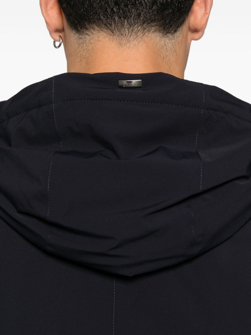 Navy Blue Solid Jacket 5