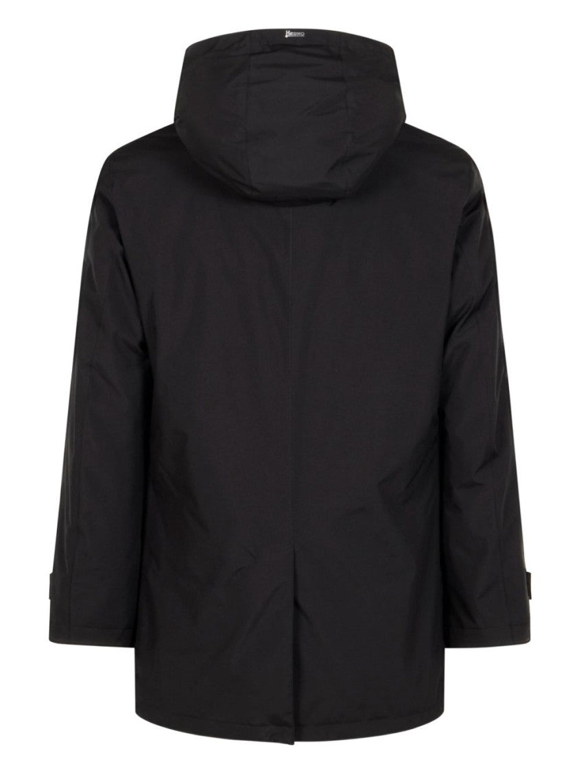 Black Midi Hooded Jacket 3