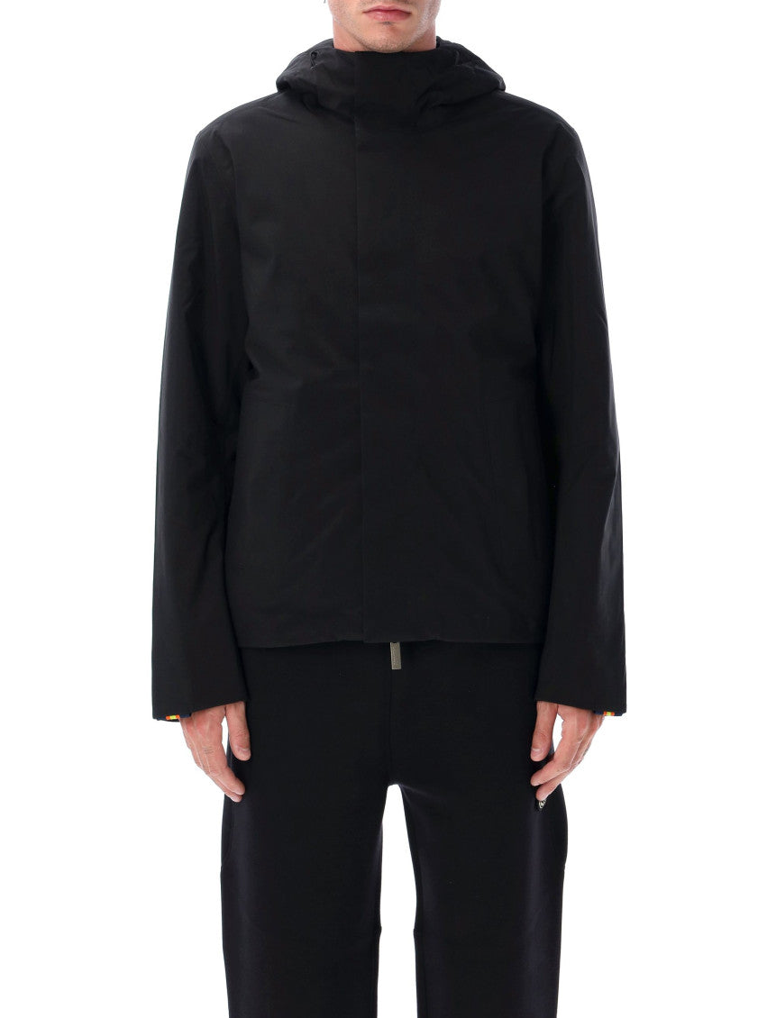 Black Long Sleeves Hooded Jacket 1