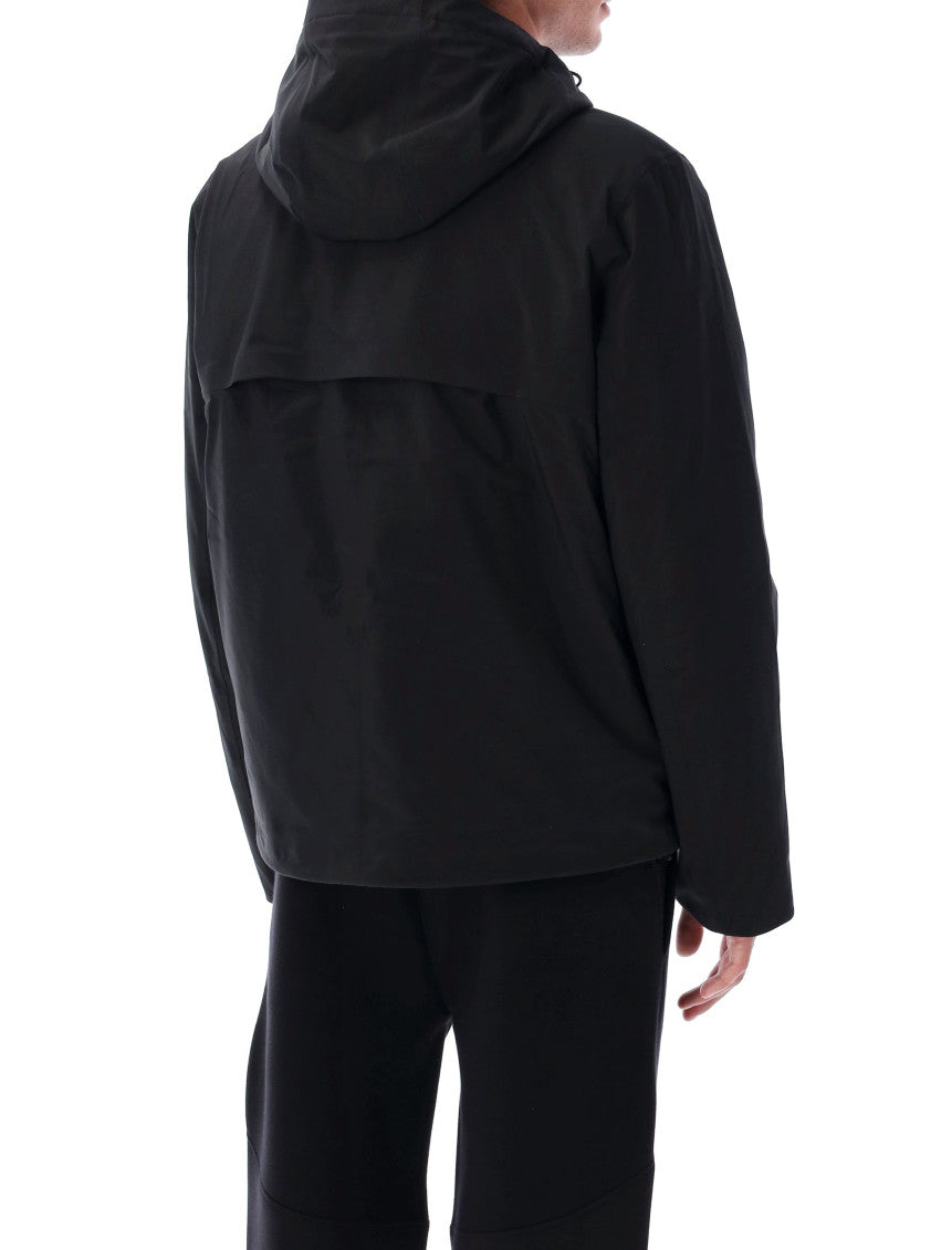 Black Long Sleeves Hooded Jacket 2