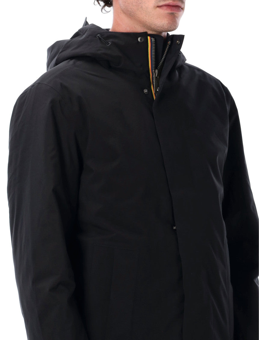 Black Long Sleeves Hooded Jacket 3