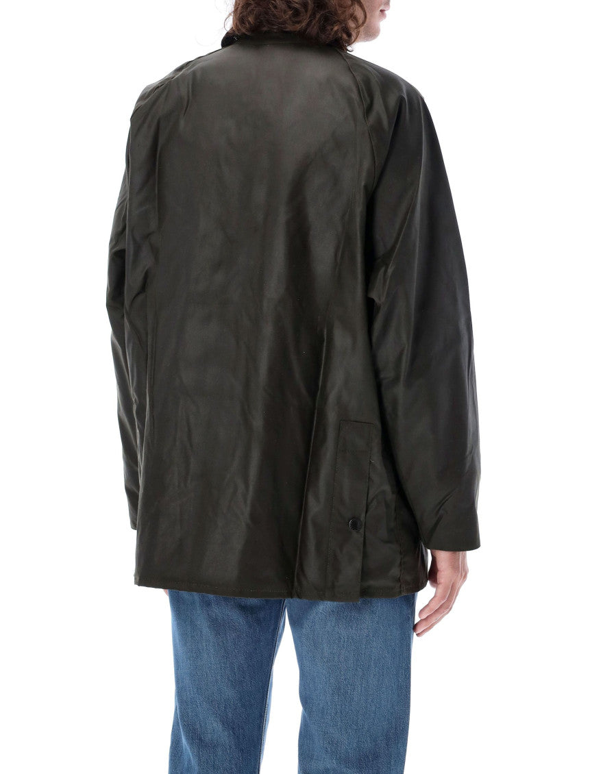 Olive Green Corduroy Collar Jacket 2