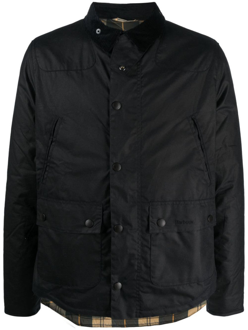 Navy Blue Reelin wax jacket 1