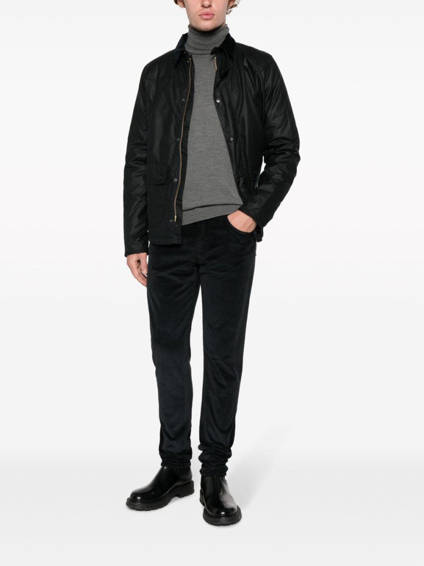 Navy Blue Reelin wax jacket 2