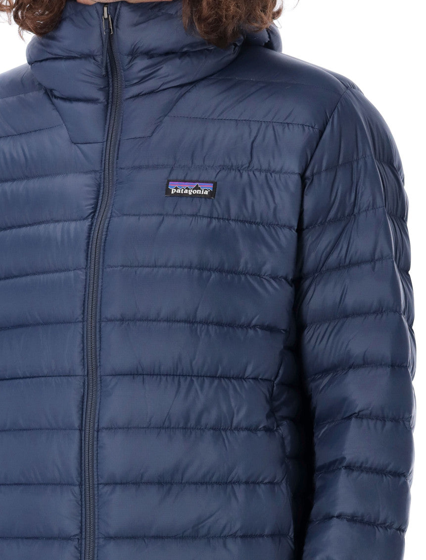 Blue Logo Hood Puffer Jacket 3