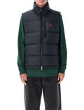 Black Polyester Sleeveless Jacket 1
