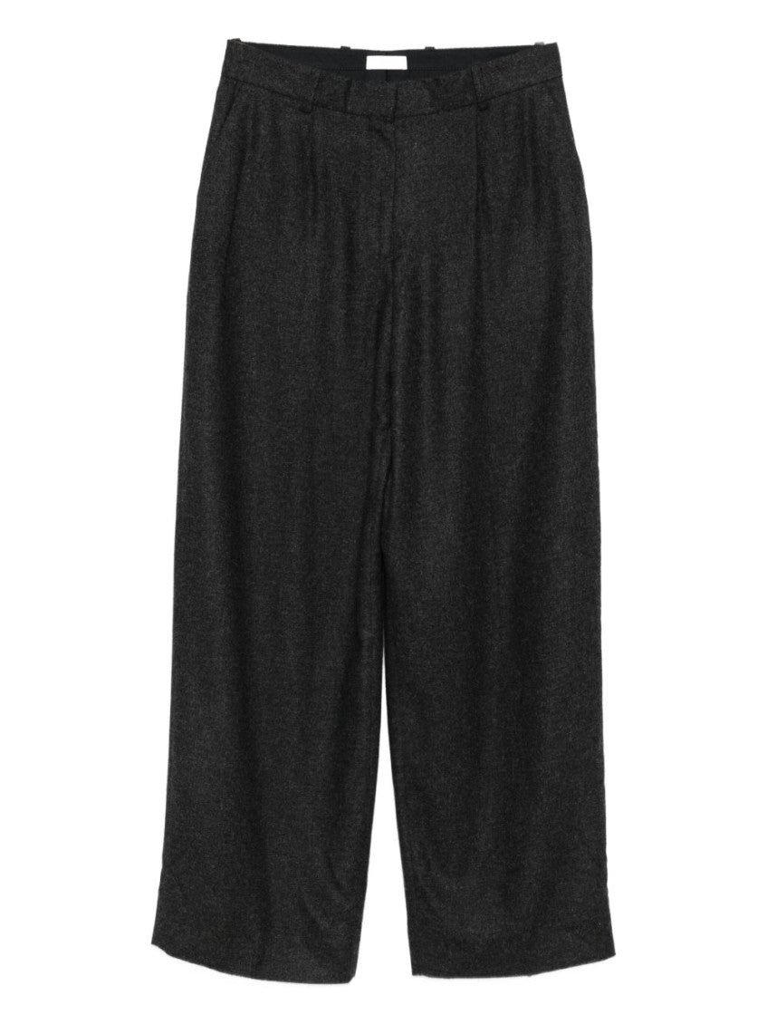 Dark Grey Dart-Detail Trousers 1
