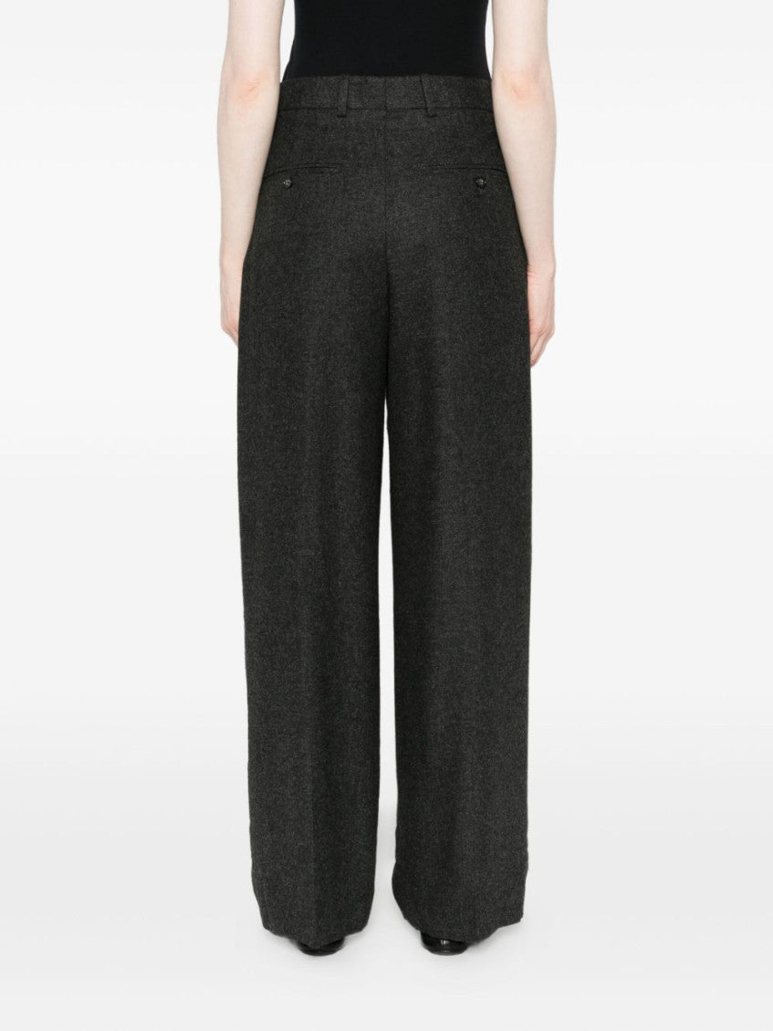 Dark Grey Dart-Detail Trousers 3