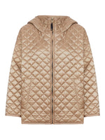 Brown Quilted Hooded Jacket 1