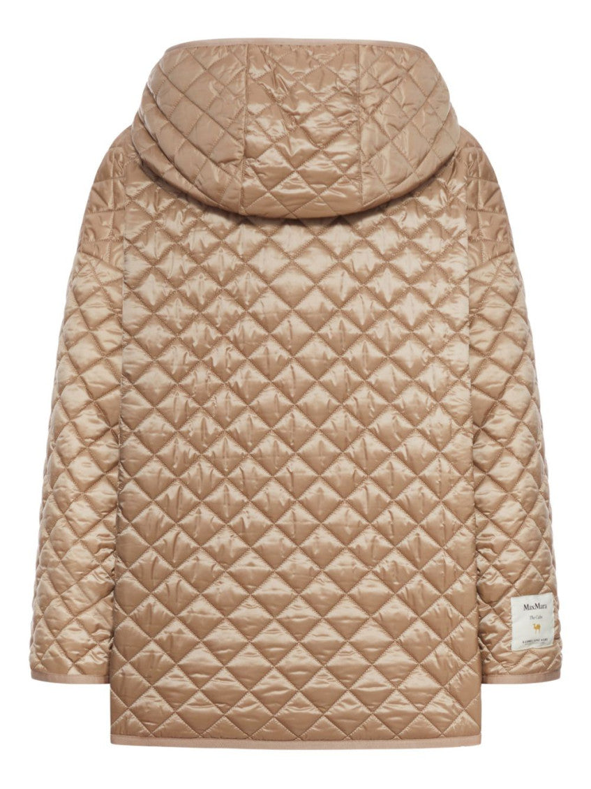 Brown Quilted Hooded Jacket 2