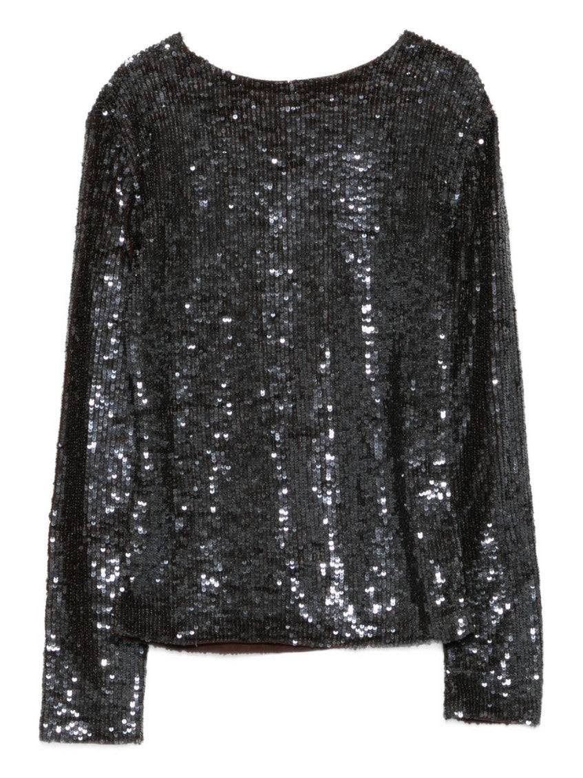 Black Silver Sequins Top 2