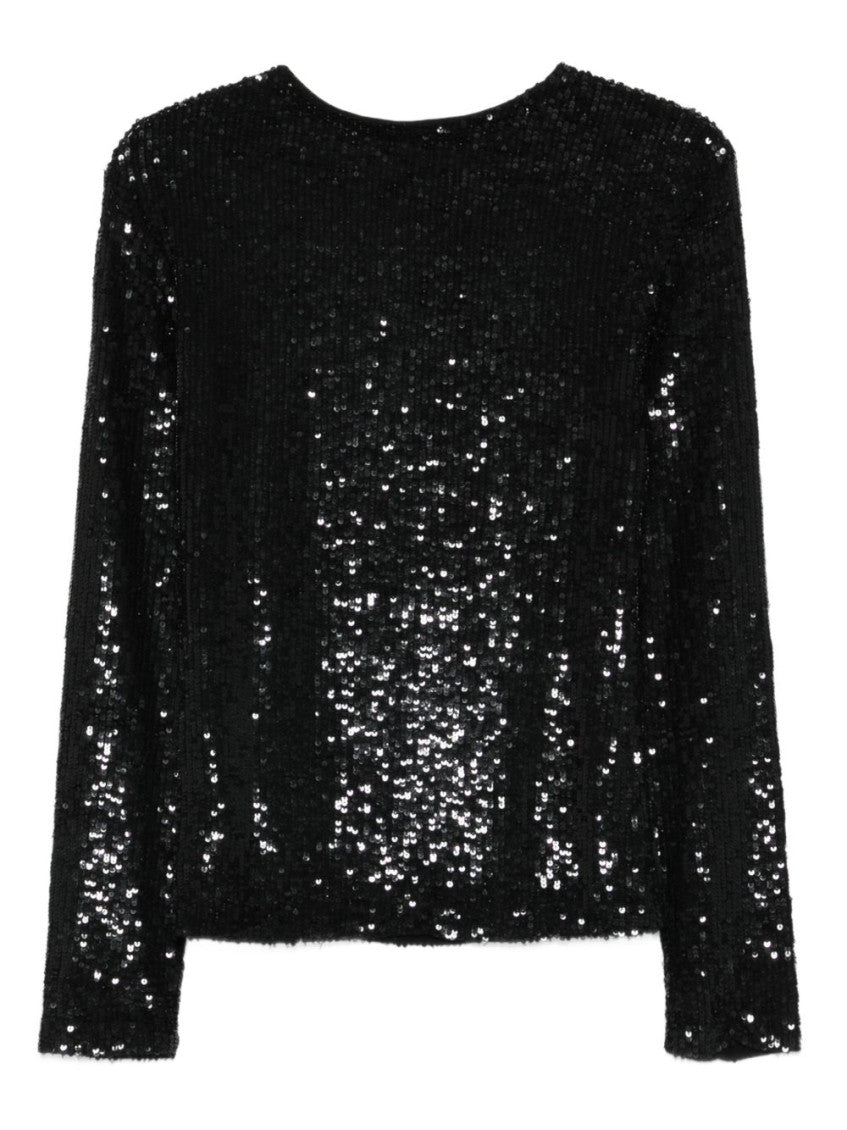 Black Sequins Top 2