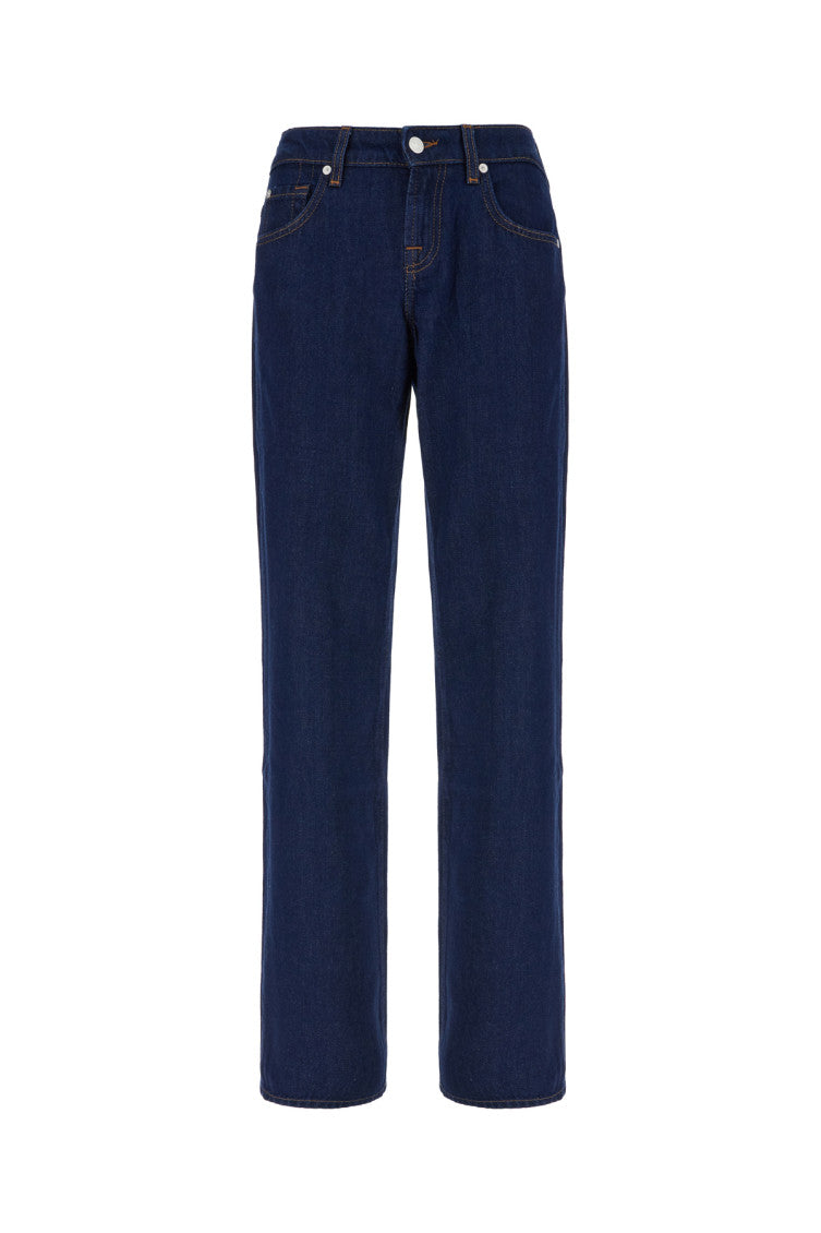 Blue Straight Low Rise Jeans 1