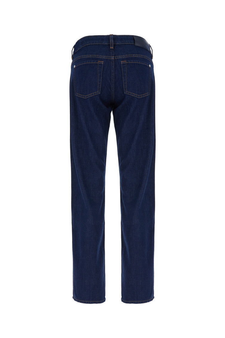 Blue Straight Low Rise Jeans 2