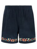 Blue Relaxed Floral Shorts 1