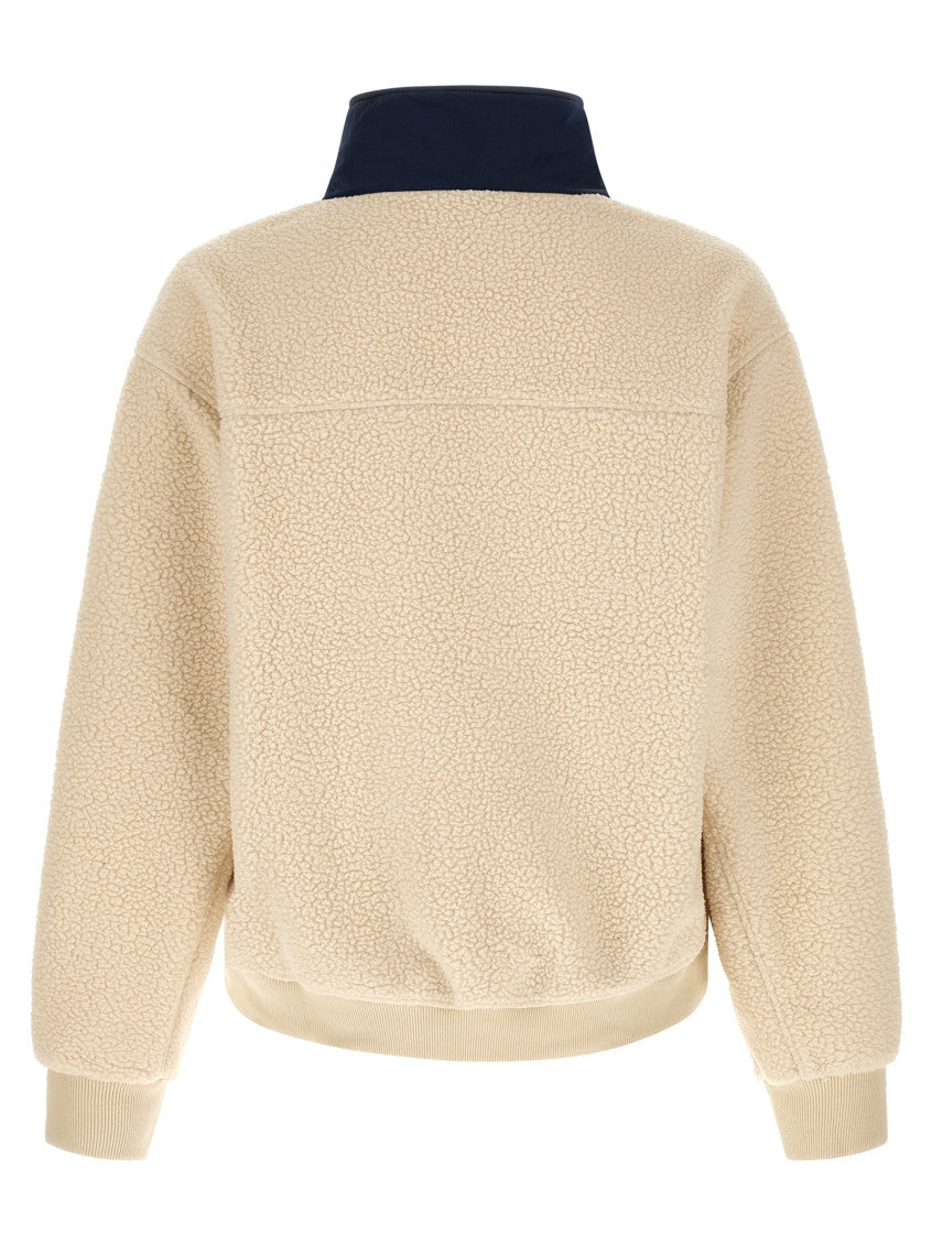 Beige Relaxed Fleece Sweatshirt 2