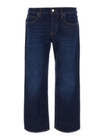 Dark Blue Relaxed Mid Rise Jeans 1