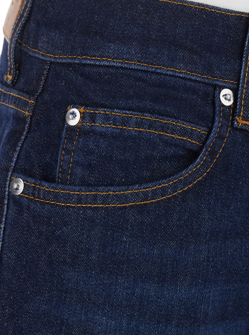 Dark Blue Relaxed Mid Rise Jeans 3