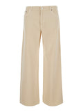 Beige Relaxed High Rise Jeans 1