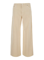 Beige Relaxed High Rise Jeans 1