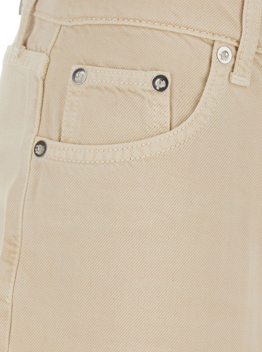 Beige Relaxed High Rise Jeans 3