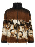 Brown Zip Up Fleece Sweatshirt 1